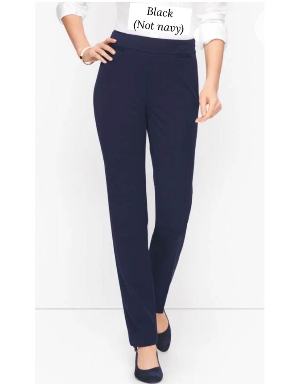 Talbots Black Straight-Leg Dress Pants NEW 14P petite